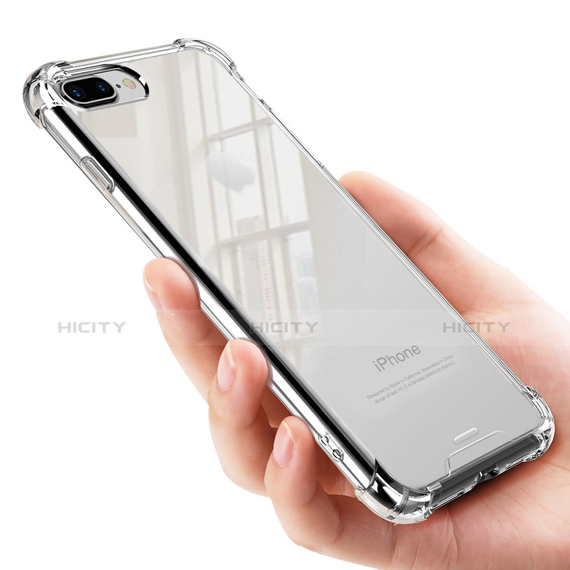 Silikon Schutzhülle Ultra Dünn Tasche Durchsichtig Transparent H03 für Apple iPhone 7 Plus groß