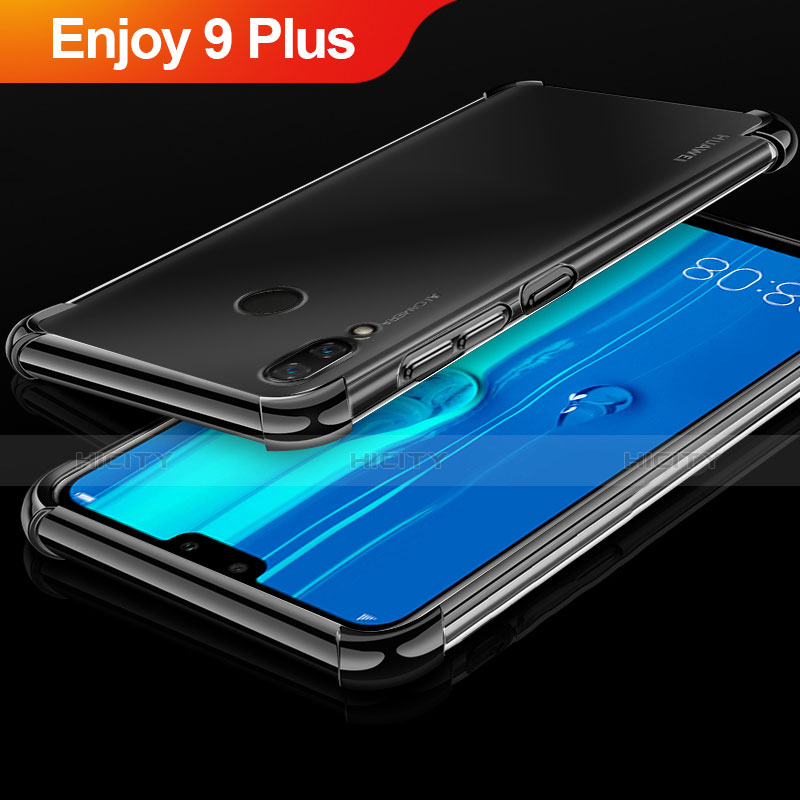 Silikon Schutzhülle Ultra Dünn Tasche Durchsichtig Transparent H03 für Huawei Enjoy 9 Plus Schwarz Plus