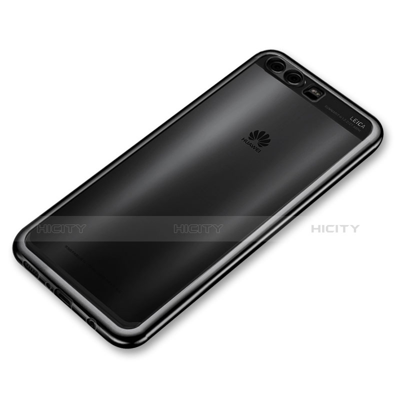 Silikon Schutzhülle Ultra Dünn Tasche Durchsichtig Transparent H03 für Huawei P10 Plus Schwarz Plus