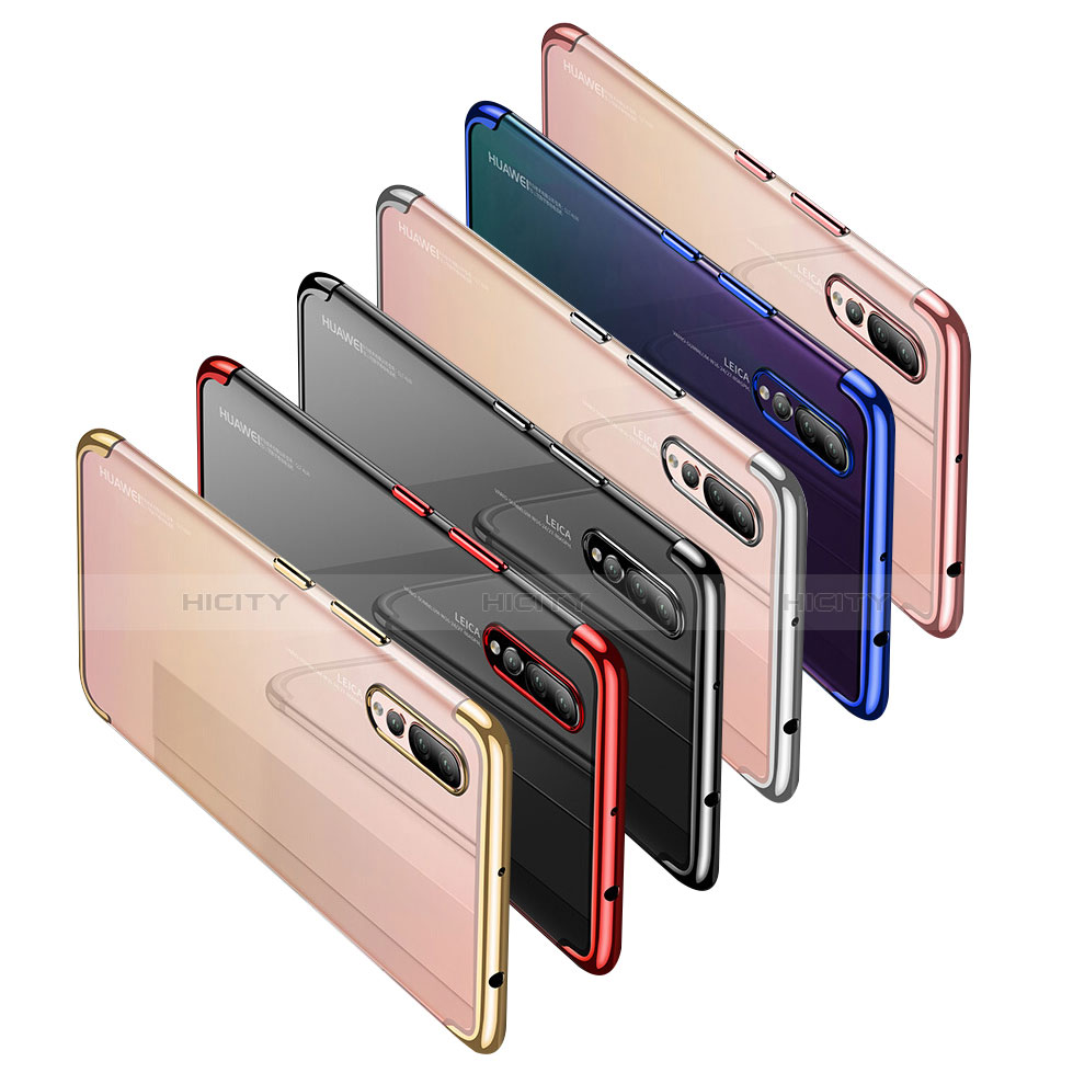 Silikon Schutzhülle Ultra Dünn Tasche Durchsichtig Transparent H03 für Huawei P20 Pro groß