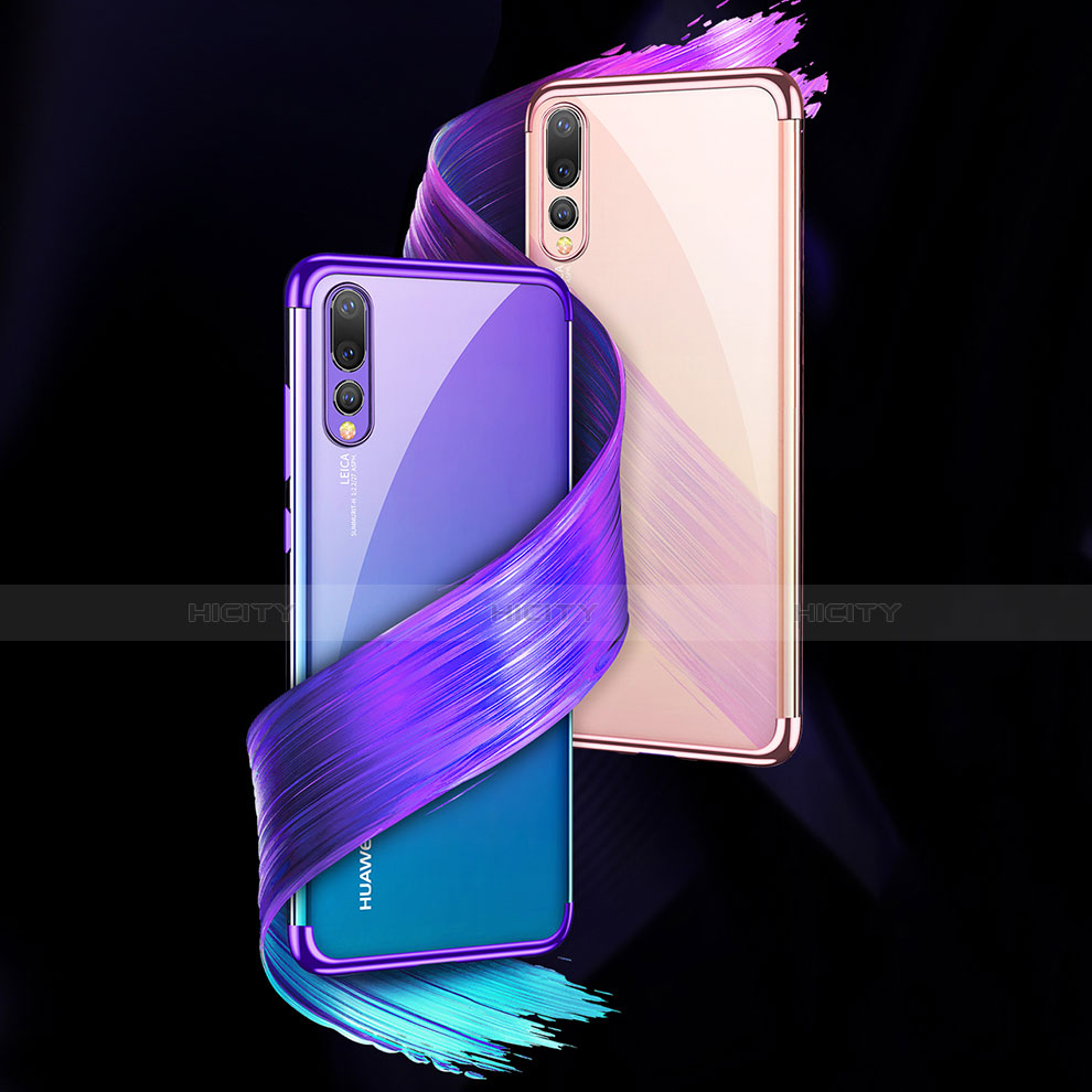 Silikon Schutzhülle Ultra Dünn Tasche Durchsichtig Transparent H03 für Huawei P20 Pro groß