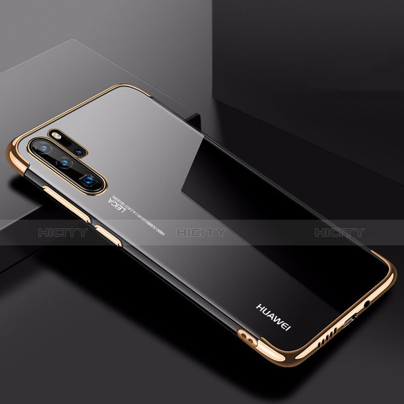 Silikon Schutzhülle Ultra Dünn Tasche Durchsichtig Transparent H03 für Huawei P30 Pro Gold