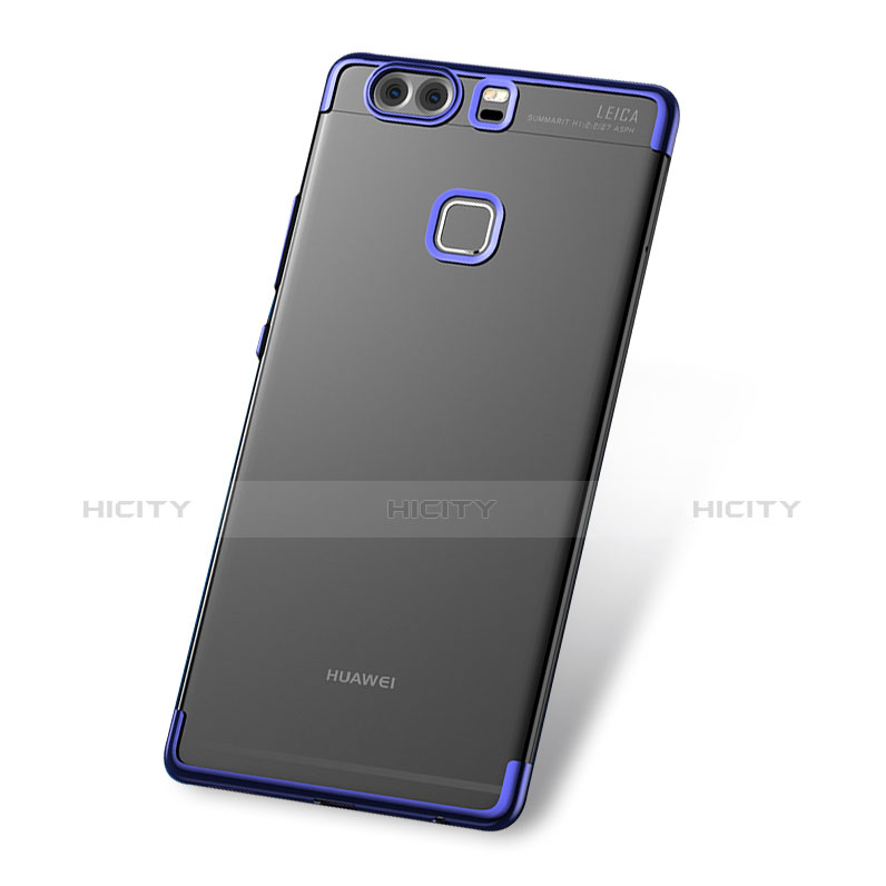 Silikon Schutzhülle Ultra Dünn Tasche Durchsichtig Transparent H03 für Huawei P9 Blau