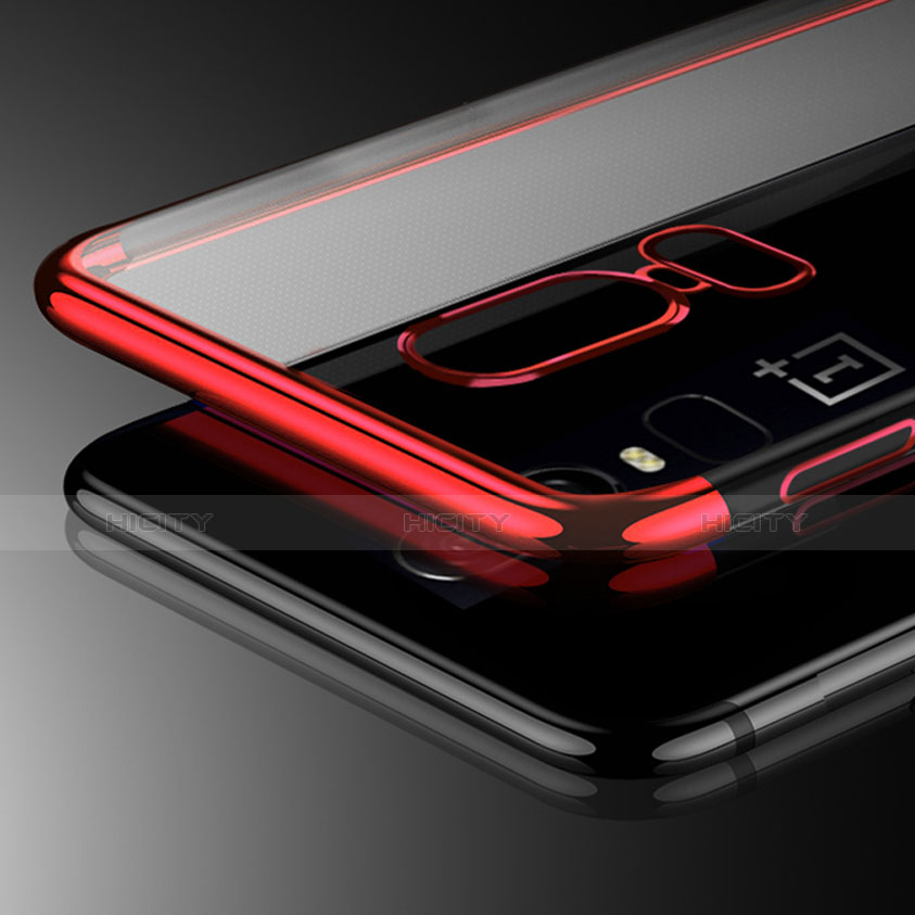 Silikon Schutzhülle Ultra Dünn Tasche Durchsichtig Transparent H03 für OnePlus 6 groß