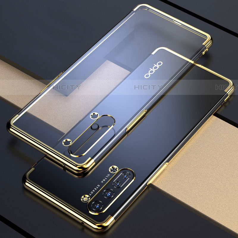 Silikon Schutzhülle Ultra Dünn Tasche Durchsichtig Transparent H03 für Oppo Reno3 Gold