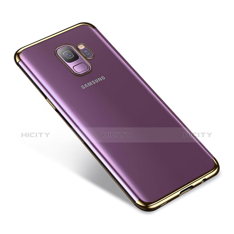 Silikon Schutzhülle Ultra Dünn Tasche Durchsichtig Transparent H03 für Samsung Galaxy S9 Gold