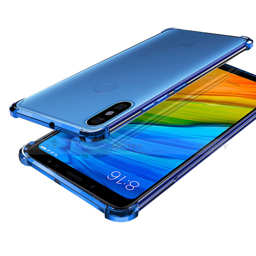 Silikon Schutzhülle Ultra Dünn Tasche Durchsichtig Transparent H03 für Xiaomi Mi 6X Blau