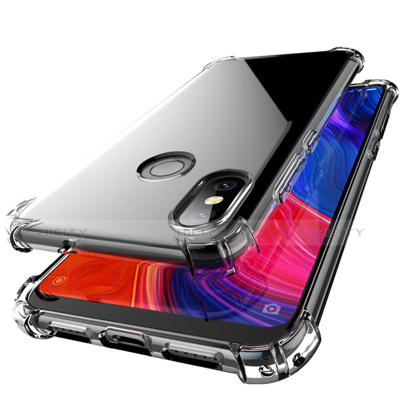 Silikon Schutzhülle Ultra Dünn Tasche Durchsichtig Transparent H03 für Xiaomi Mi 8 Grau