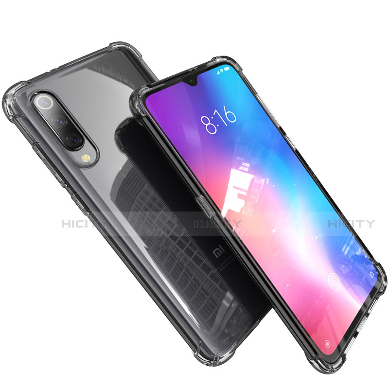 Silikon Schutzhülle Ultra Dünn Tasche Durchsichtig Transparent H03 für Xiaomi Mi 9 Lite Grau