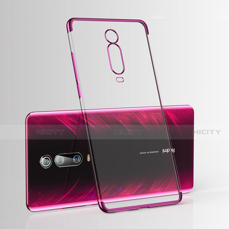 Silikon Schutzhülle Ultra Dünn Tasche Durchsichtig Transparent H03 für Xiaomi Mi 9T Violett