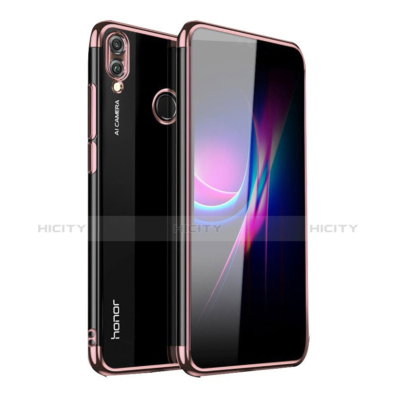 Silikon Schutzhülle Ultra Dünn Tasche Durchsichtig Transparent H04 für Huawei Honor 10 Lite Rosa