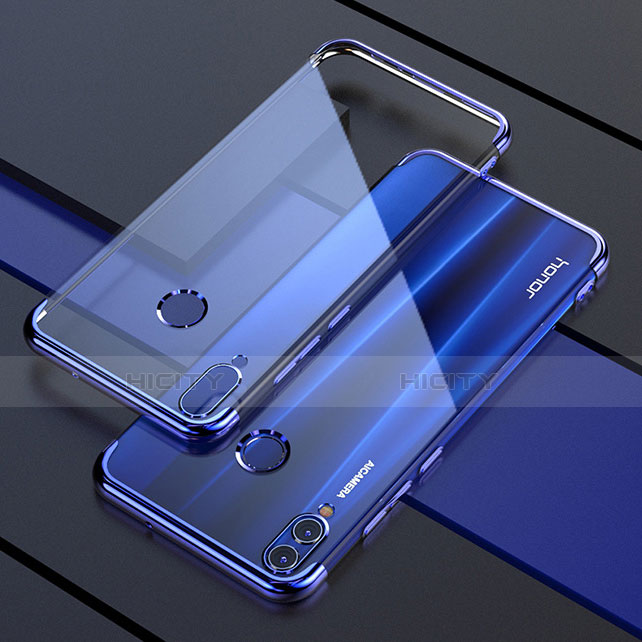 Silikon Schutzhülle Ultra Dünn Tasche Durchsichtig Transparent H04 für Huawei Honor 8X Blau