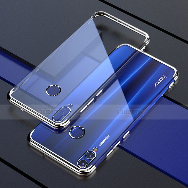 Silikon Schutzhülle Ultra Dünn Tasche Durchsichtig Transparent H04 für Huawei Honor View 10 Lite Silber