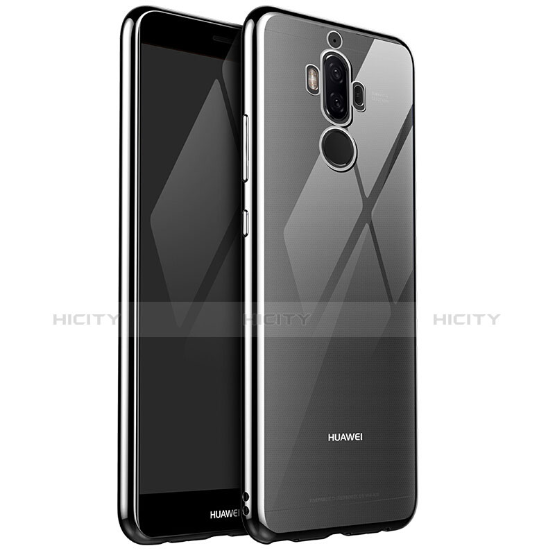 Silikon Schutzhülle Ultra Dünn Tasche Durchsichtig Transparent H04 für Huawei Mate 9 Schwarz