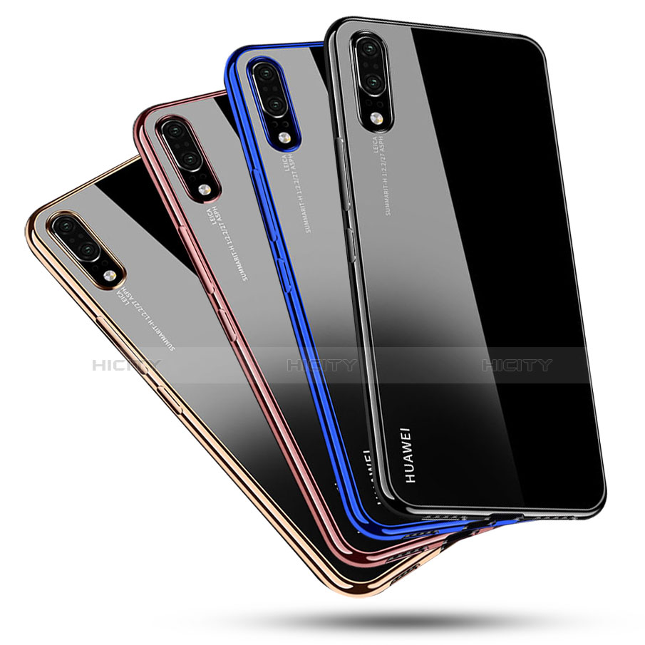 Silikon Schutzhülle Ultra Dünn Tasche Durchsichtig Transparent H04 für Huawei P20