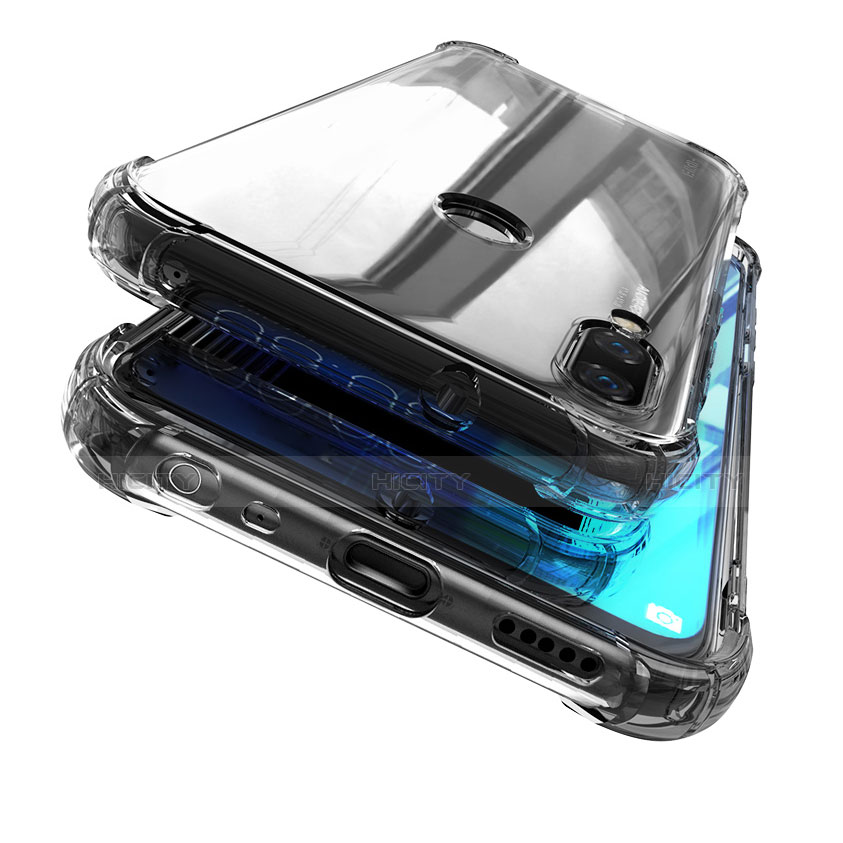 Silikon Schutzhülle Ultra Dünn Tasche Durchsichtig Transparent H04 für Huawei Y9 (2019) Grau