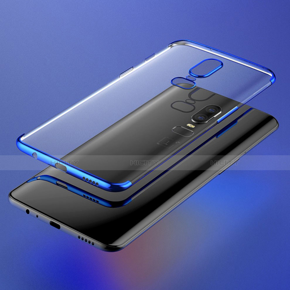 Silikon Schutzhülle Ultra Dünn Tasche Durchsichtig Transparent H04 für OnePlus 6