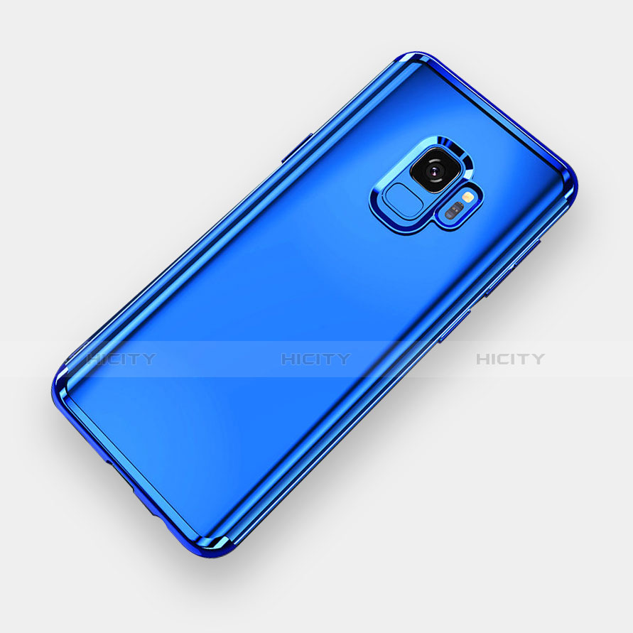 Silikon Schutzhülle Ultra Dünn Tasche Durchsichtig Transparent H04 für Samsung Galaxy S9 Blau