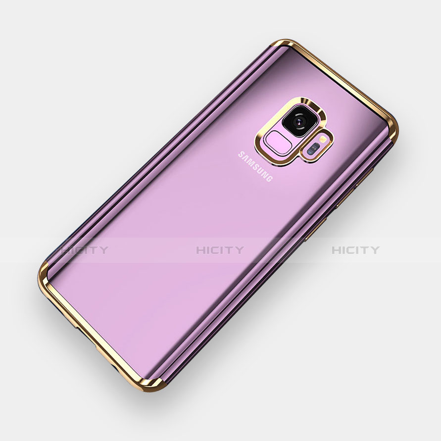 Silikon Schutzhülle Ultra Dünn Tasche Durchsichtig Transparent H04 für Samsung Galaxy S9 Gold Plus