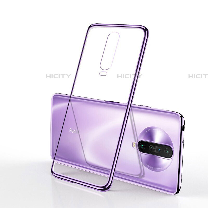 Silikon Schutzhülle Ultra Dünn Tasche Durchsichtig Transparent H04 für Xiaomi Redmi K30 4G Violett Plus