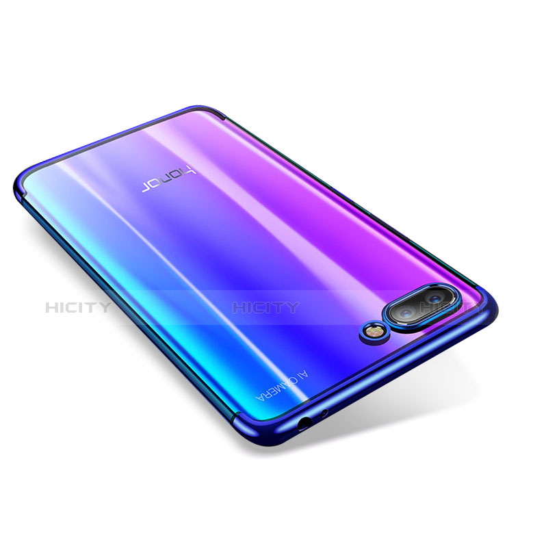 Silikon Schutzhülle Ultra Dünn Tasche Durchsichtig Transparent H05 für Huawei Honor 10 Blau