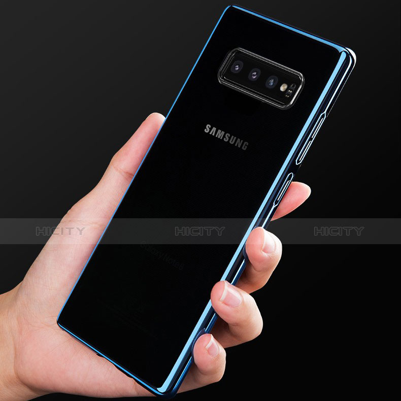 Silikon Schutzhülle Ultra Dünn Tasche Durchsichtig Transparent H05 für Samsung Galaxy S10 Plus Blau Plus