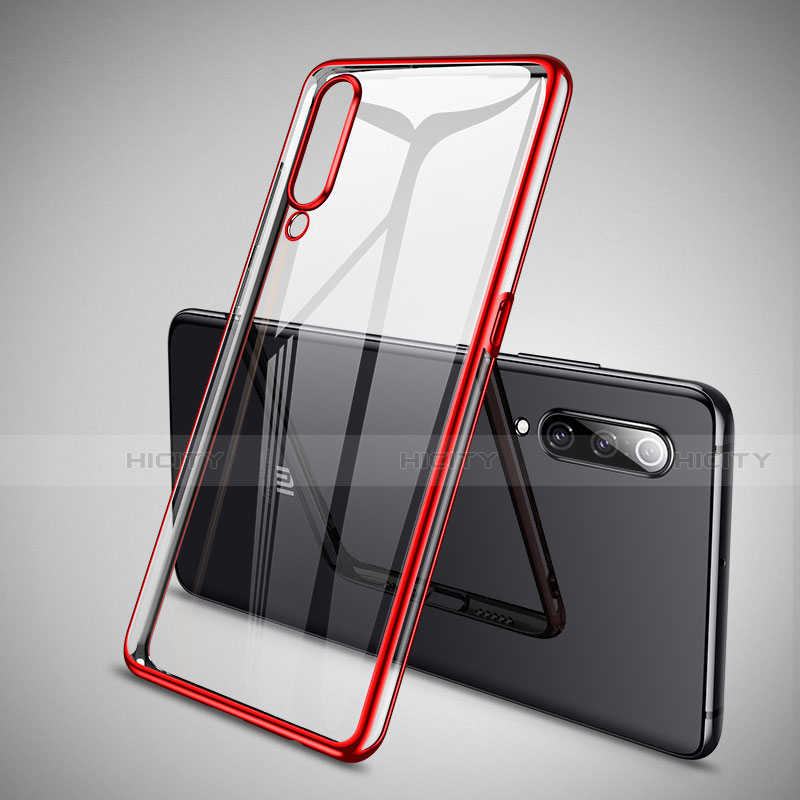 Silikon Schutzhülle Ultra Dünn Tasche Durchsichtig Transparent H05 für Xiaomi Mi 9 Lite Rot Plus