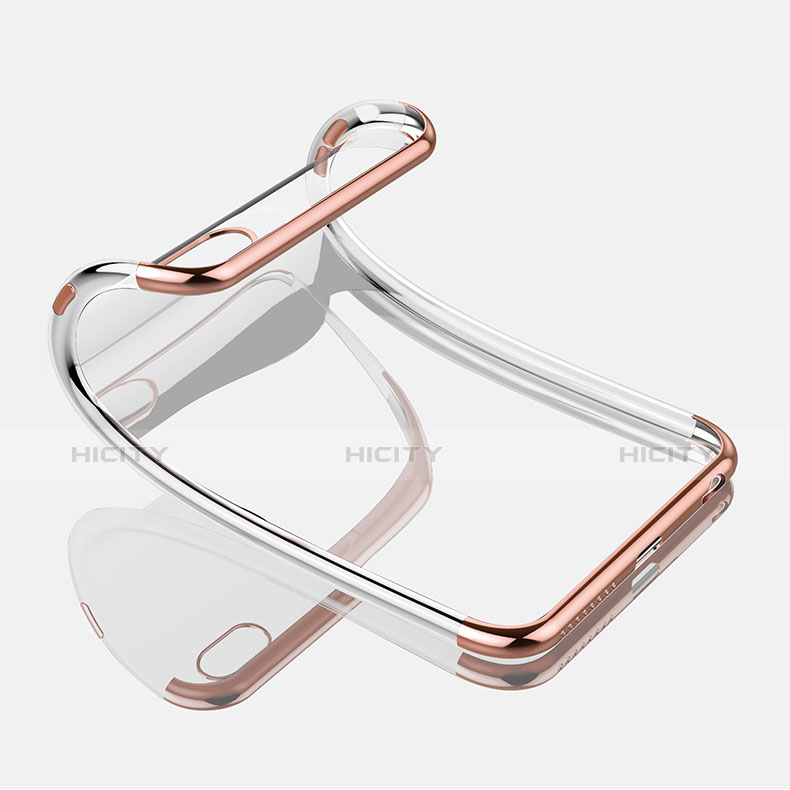 Silikon Schutzhülle Ultra Dünn Tasche Durchsichtig Transparent H06 für Apple iPhone 6 Plus Rot groß