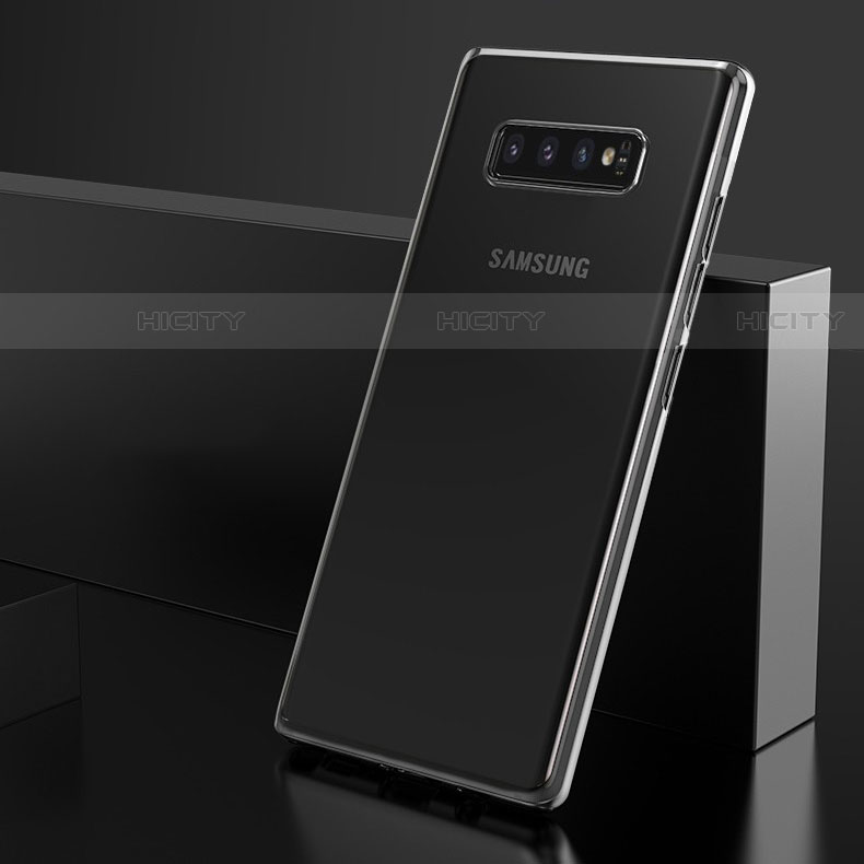 Silikon Schutzhülle Ultra Dünn Tasche Durchsichtig Transparent H06 für Samsung Galaxy S10 5G Silber Plus