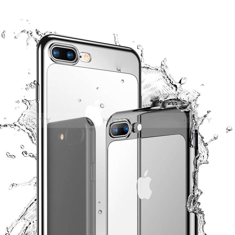 Silikon Schutzhülle Ultra Dünn Tasche Durchsichtig Transparent H07 für Apple iPhone 8 Plus Klar