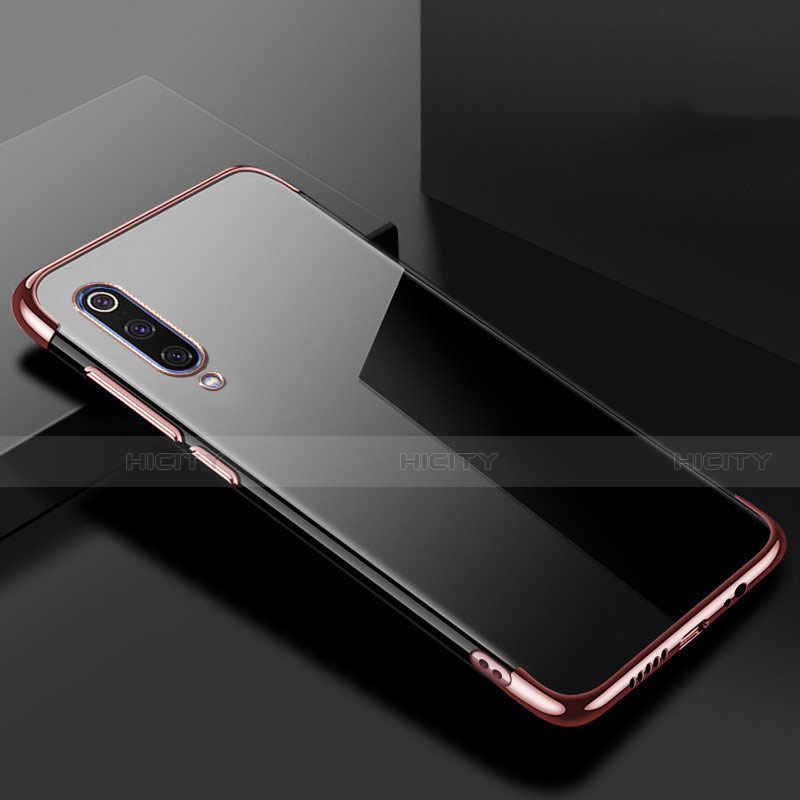 Silikon Schutzhülle Ultra Dünn Tasche Durchsichtig Transparent H08 für Xiaomi Mi 9 Pro Rosegold Plus