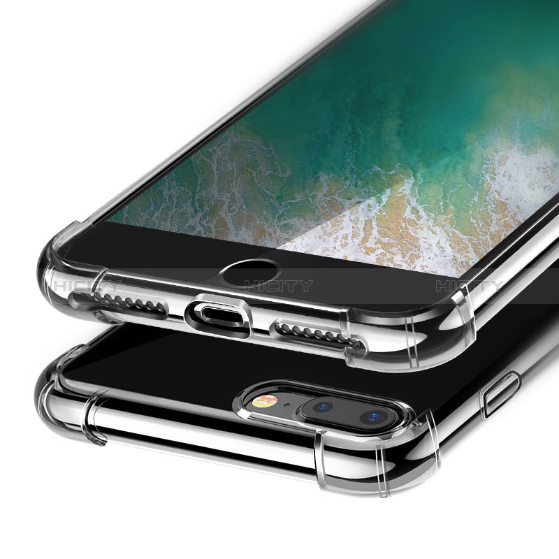 Silikon Schutzhülle Ultra Dünn Tasche Durchsichtig Transparent H09 für Apple iPhone 8 Plus Klar Plus