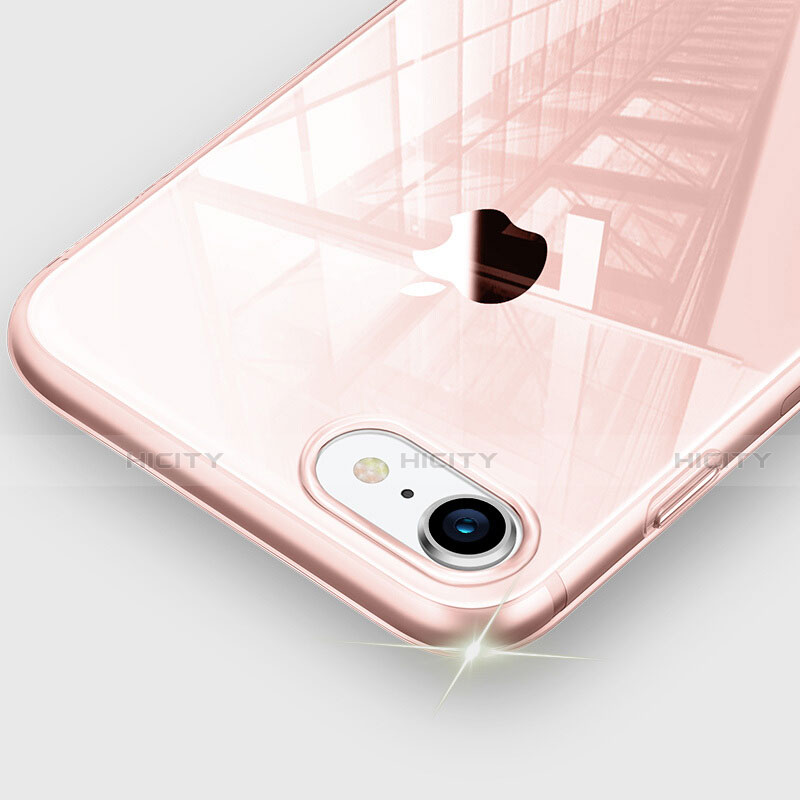 Silikon Schutzhülle Ultra Dünn Tasche Durchsichtig Transparent H09 für Apple iPhone SE (2020) Rosa