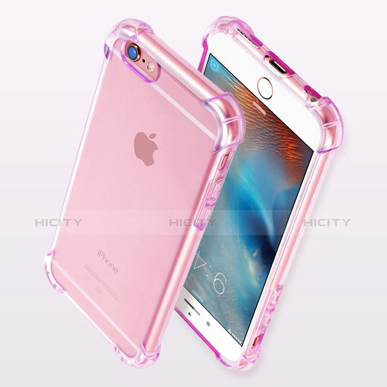 Silikon Schutzhülle Ultra Dünn Tasche Durchsichtig Transparent H11 für Apple iPhone 6 Violett