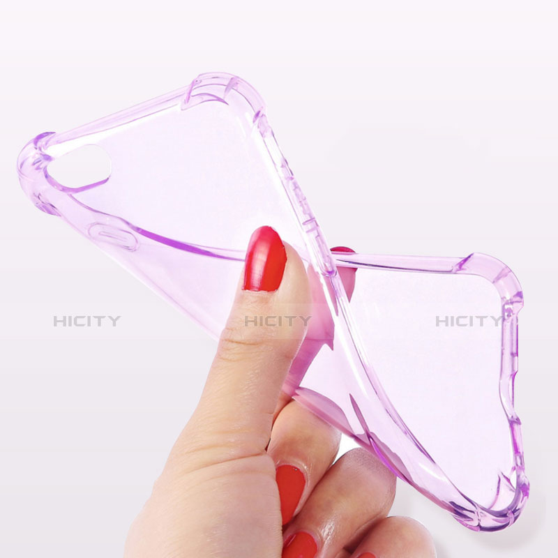 Silikon Schutzhülle Ultra Dünn Tasche Durchsichtig Transparent H11 für Apple iPhone 6 Violett