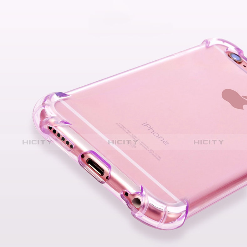 Silikon Schutzhülle Ultra Dünn Tasche Durchsichtig Transparent H11 für Apple iPhone 6 Violett