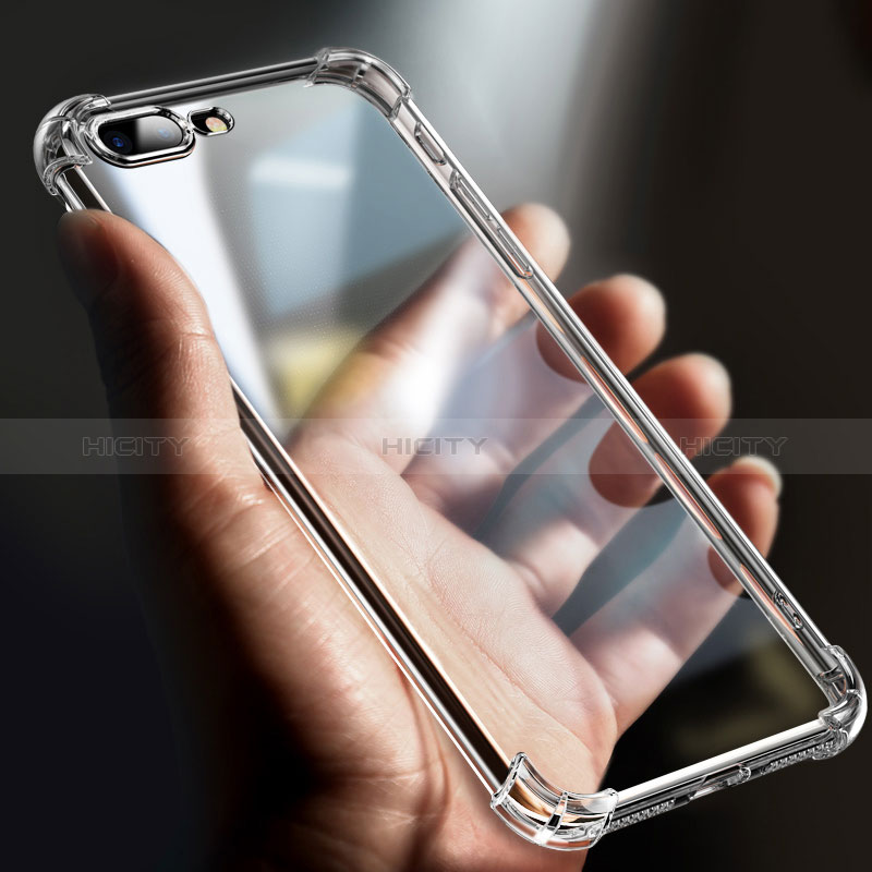 Silikon Schutzhülle Ultra Dünn Tasche Durchsichtig Transparent H14 für Apple iPhone 8 Plus Klar groß