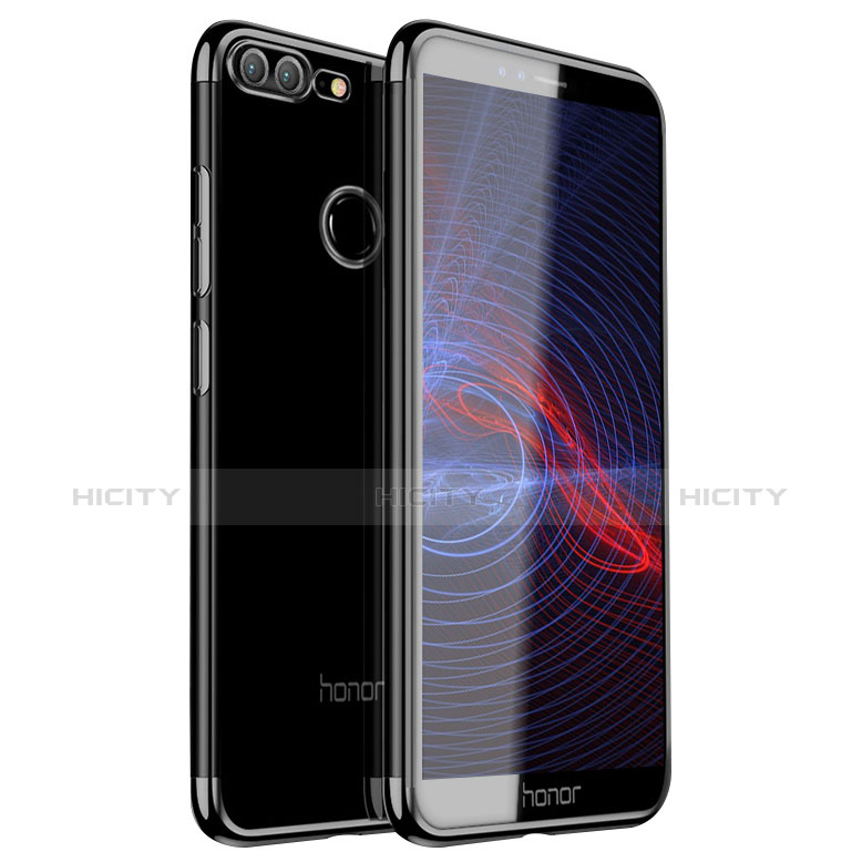 Silikon Schutzhülle Ultra Dünn Tasche Durchsichtig Transparent H16 für Huawei Honor 9 Lite Schwarz Plus