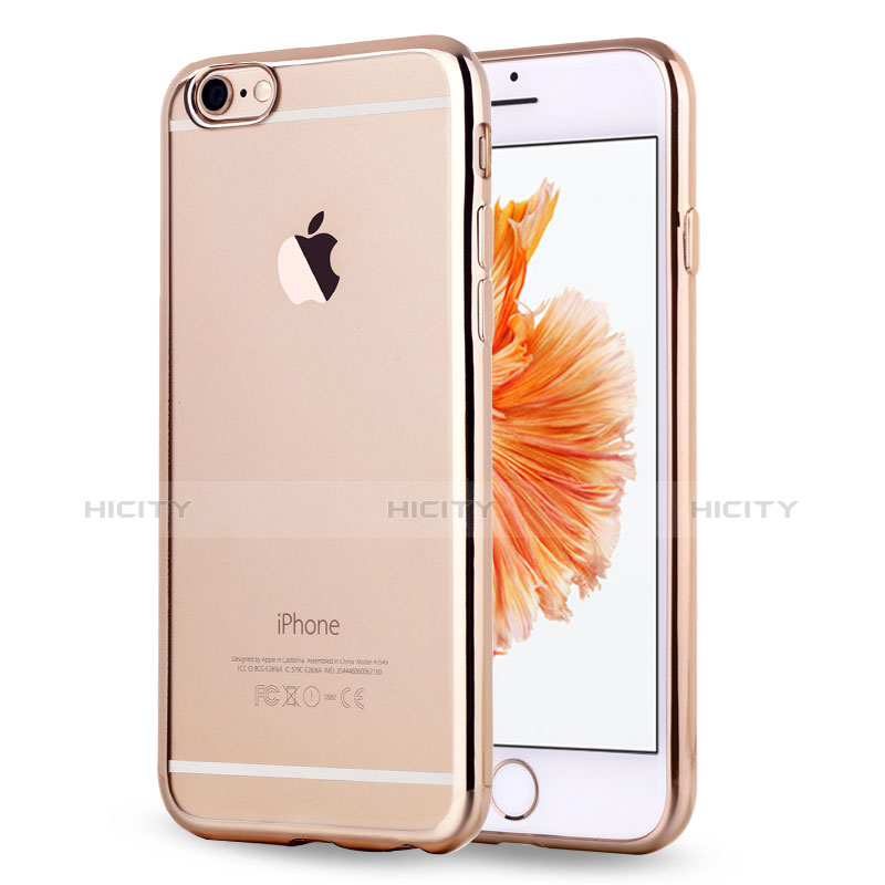 Silikon Schutzhülle Ultra Dünn Tasche Durchsichtig Transparent H17 für Apple iPhone 6 Gold Plus