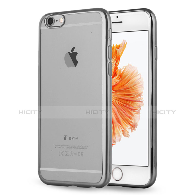 Silikon Schutzhülle Ultra Dünn Tasche Durchsichtig Transparent H17 für Apple iPhone 6S Grau