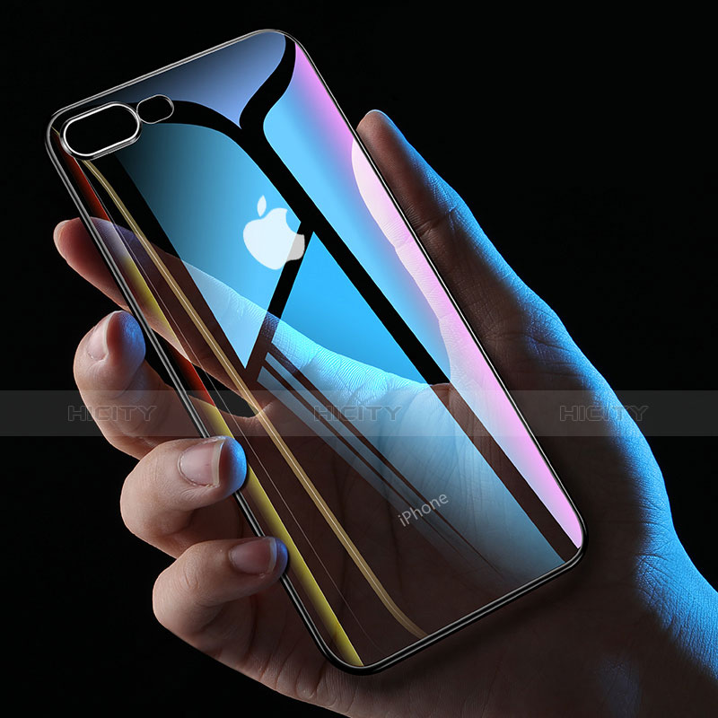 Silikon Schutzhülle Ultra Dünn Tasche Durchsichtig Transparent HC01 für Apple iPhone 8 Plus Schwarz