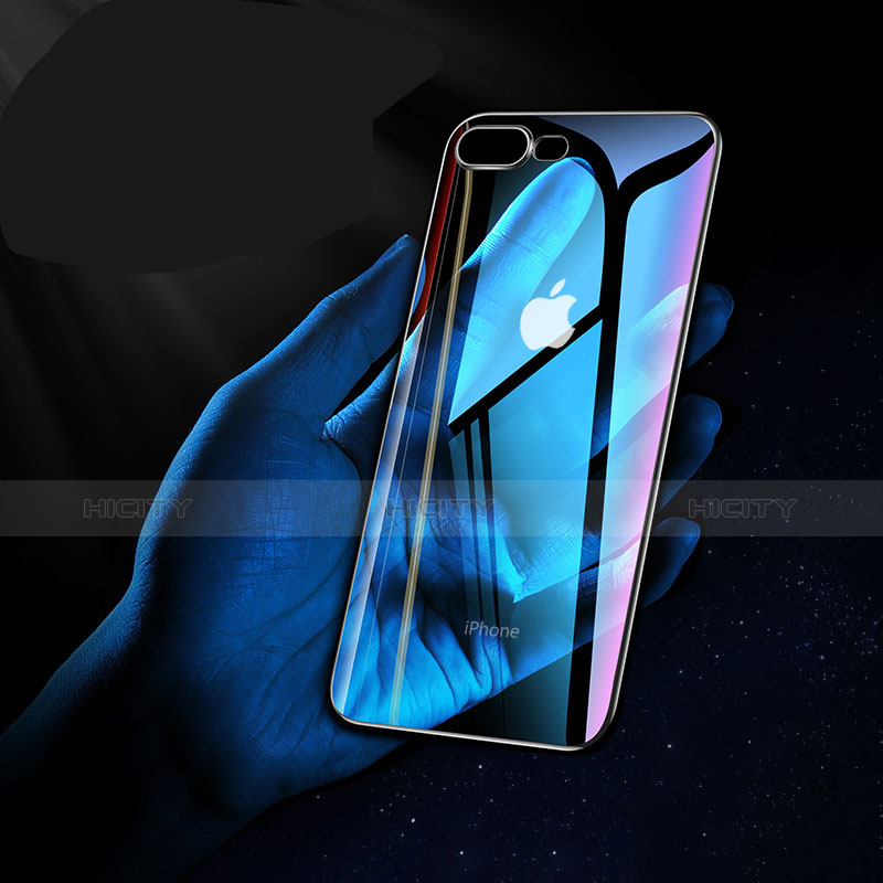 Silikon Schutzhülle Ultra Dünn Tasche Durchsichtig Transparent HC01 für Apple iPhone 8 Plus Schwarz