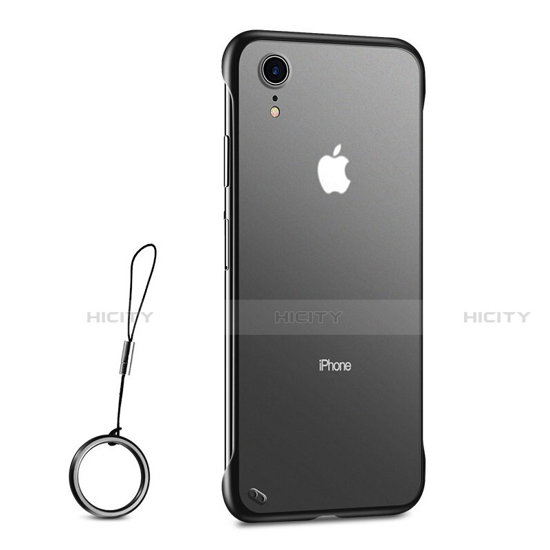 Silikon Schutzhülle Ultra Dünn Tasche Durchsichtig Transparent HT01 für Apple iPhone XR Schwarz