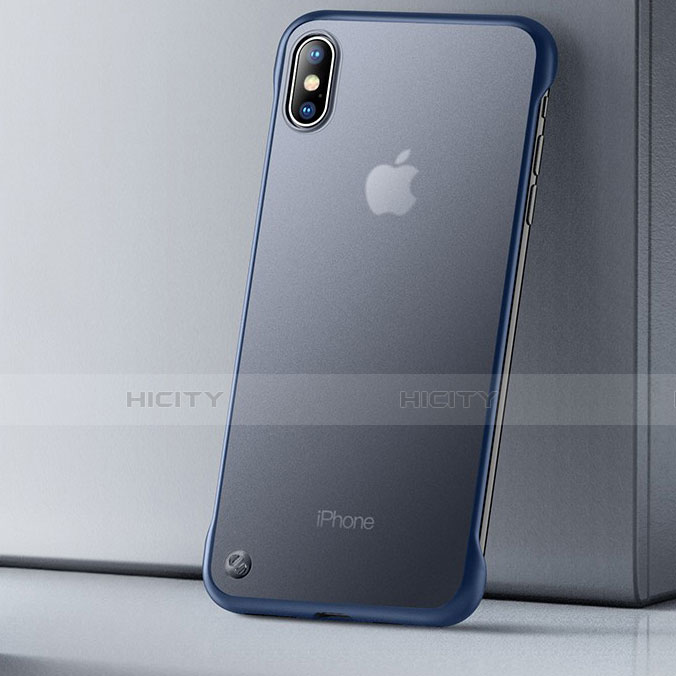 Silikon Schutzhülle Ultra Dünn Tasche Durchsichtig Transparent HT01 für Apple iPhone Xs Max Blau