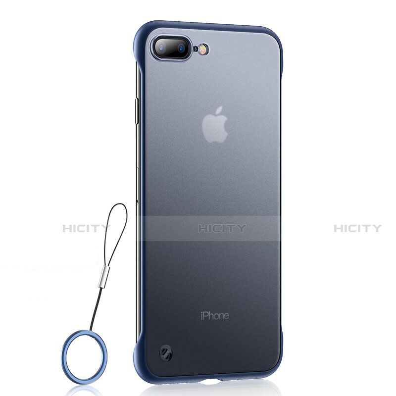 Silikon Schutzhülle Ultra Dünn Tasche Durchsichtig Transparent HT02 für Apple iPhone 7 Plus Blau