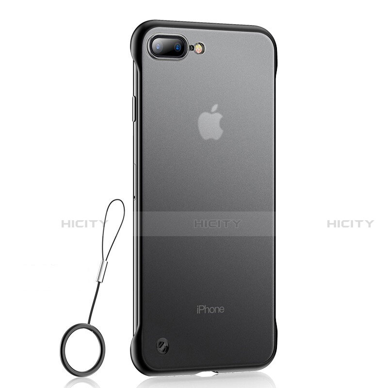 Silikon Schutzhülle Ultra Dünn Tasche Durchsichtig Transparent HT02 für Apple iPhone 7 Plus Schwarz