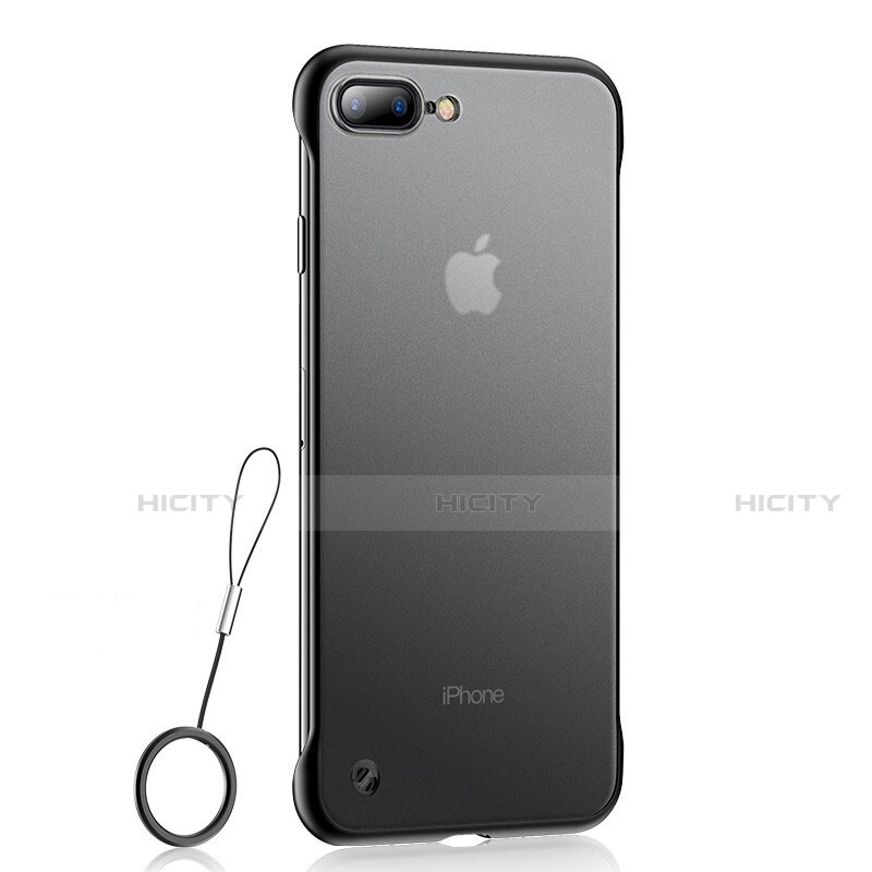 Silikon Schutzhülle Ultra Dünn Tasche Durchsichtig Transparent HT02 für Apple iPhone 8 Plus Schwarz