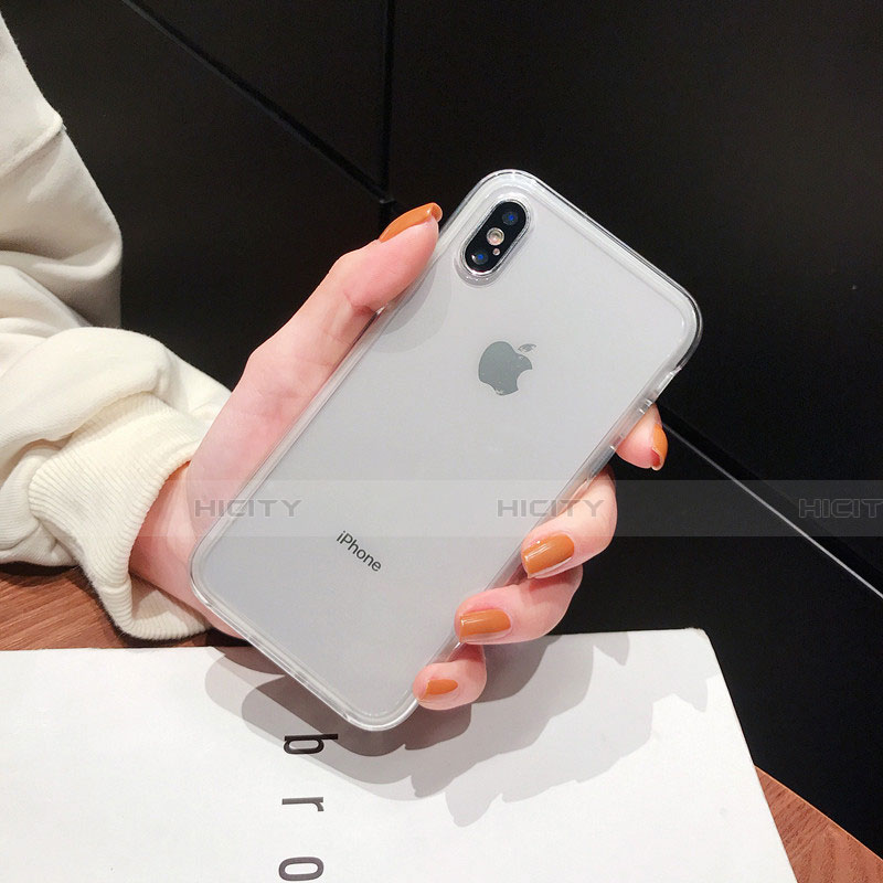 Silikon Schutzhülle Ultra Dünn Tasche Durchsichtig Transparent K01 für Apple iPhone X Klar