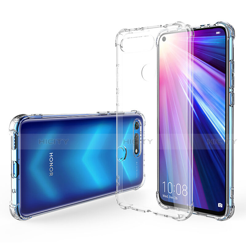 Silikon Schutzhülle Ultra Dünn Tasche Durchsichtig Transparent K01 für Huawei Honor View 20 Klar groß