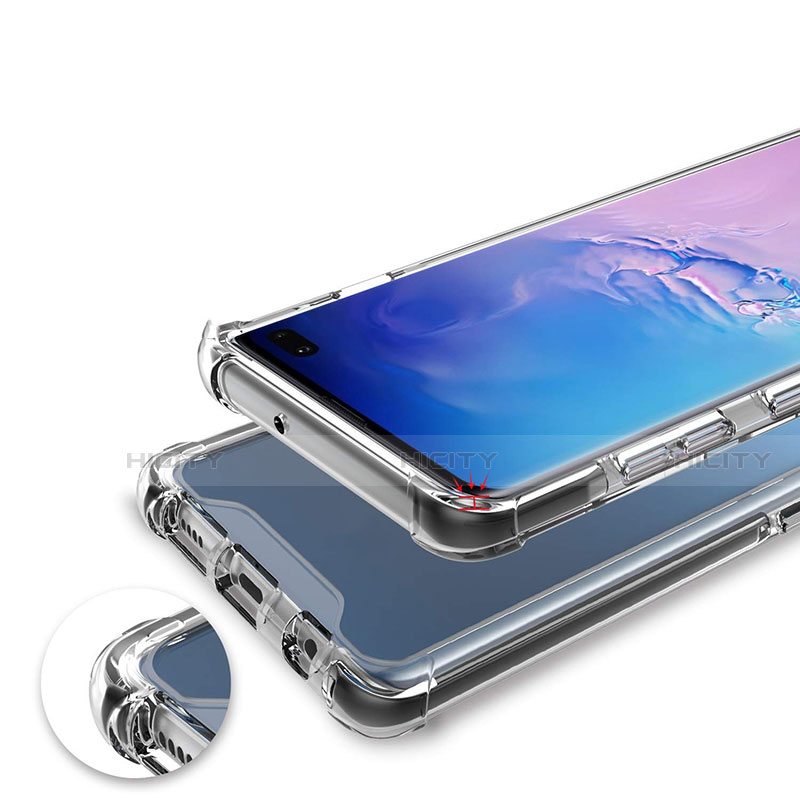 Silikon Schutzhülle Ultra Dünn Tasche Durchsichtig Transparent K01 für Samsung Galaxy S10 Plus Klar